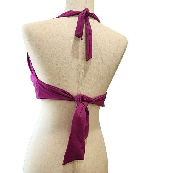 Perry Ellis Purple Halter Swim Bikini Top 38D / DD New - Picture 5 of 8